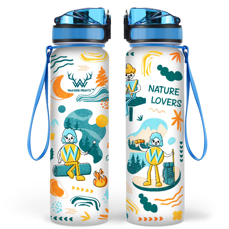 Nature Lovers Water Tracker Bottle - Nature Lovers Summer Drinkware