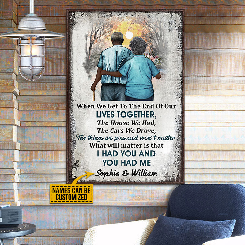 Personalized Africa Old Couple When We Get Vertical Custom Poster