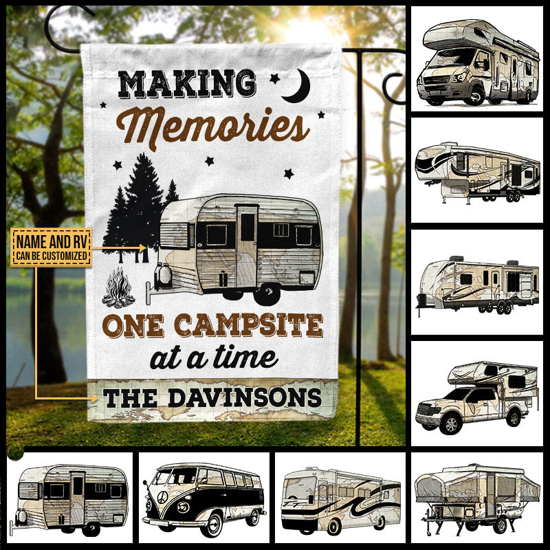 Personalized Camping Making Memories One Campsite Custom Flag