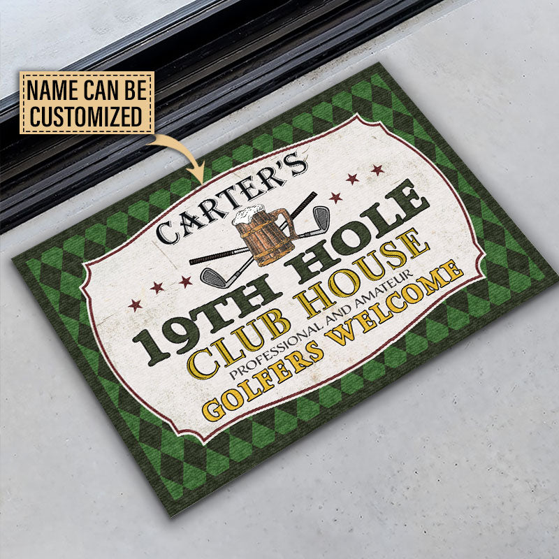 Personalized Golf Club House Customized Doormat