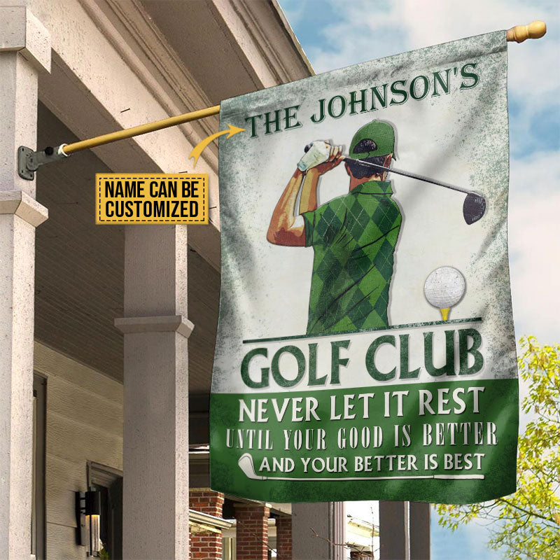 Personalized Golf Club Never Let It Customized Flag