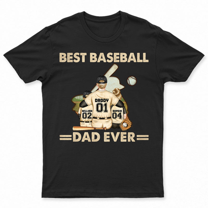 Best Baseball Dad Ever - Father Gift - Personalized Custom T Shirt