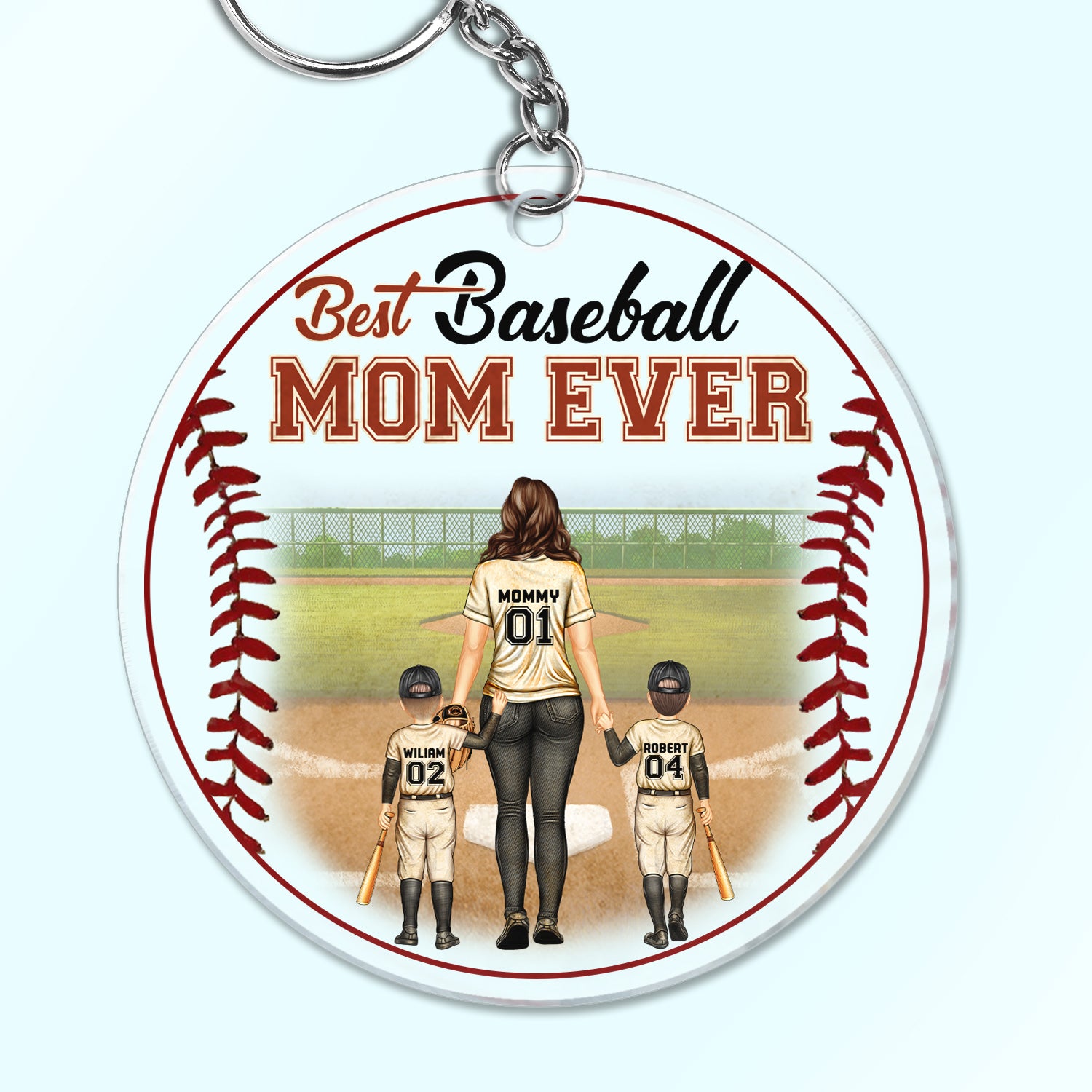 Best Baseball Softball Mom Ever - Birthday, Loving Gift For Sport Fan, Mom, Mother - Personalized Custom Acrylic Keychain