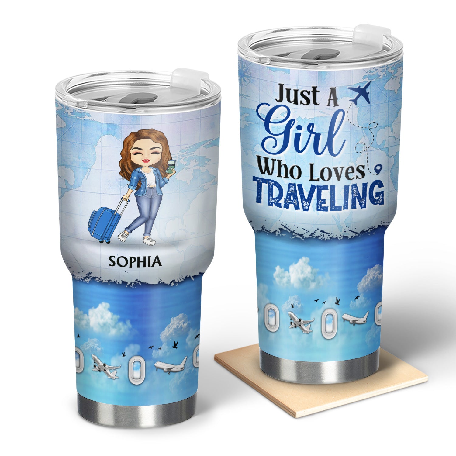 Just A Girl Boy Who Loves Traveling Cruising - Birthday Gift For Him, Her, Trippin', Vacation Lovers - Personalized Custom 30 Oz Tumbler