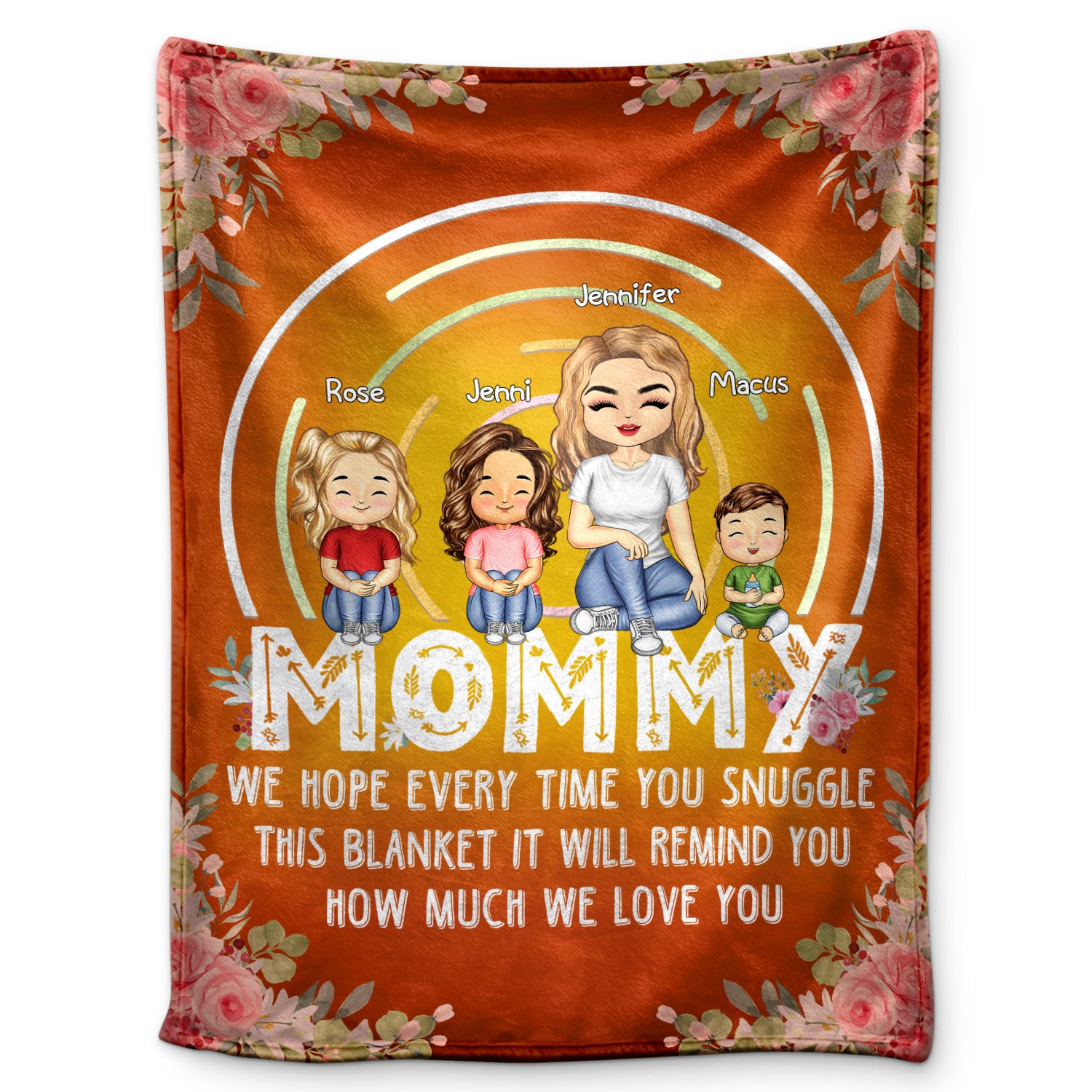 We Hope Every Time You Snuggle This Blanket - Birthday, Loving Gift For Mom, Mother, Grandma, Grandmother - Personalized Custom Fleece Blanket