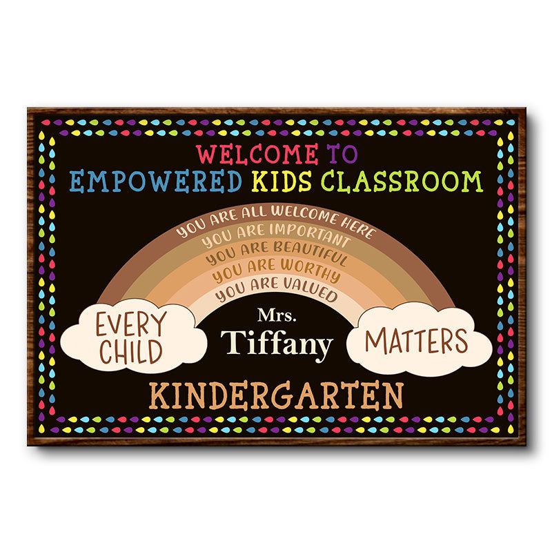 Teacher Welcome To Empowered Kids Classroom - Teacher Gifts - Personalized Custom Poster