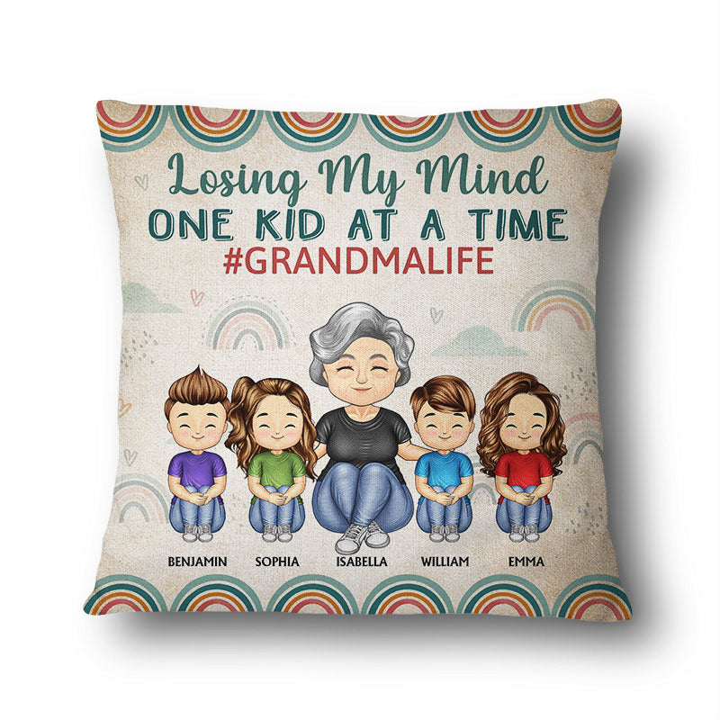 Losing My Mind One Kid At A Time - Birthday, Loving Gift For Mom, Mother, Grandma, Grandmother - Personalized Custom Pillow
