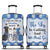 Travel Couple Family And So The Adventure Begins - Gift For Traveling Lovers - Personalized Custom Luggage Cover