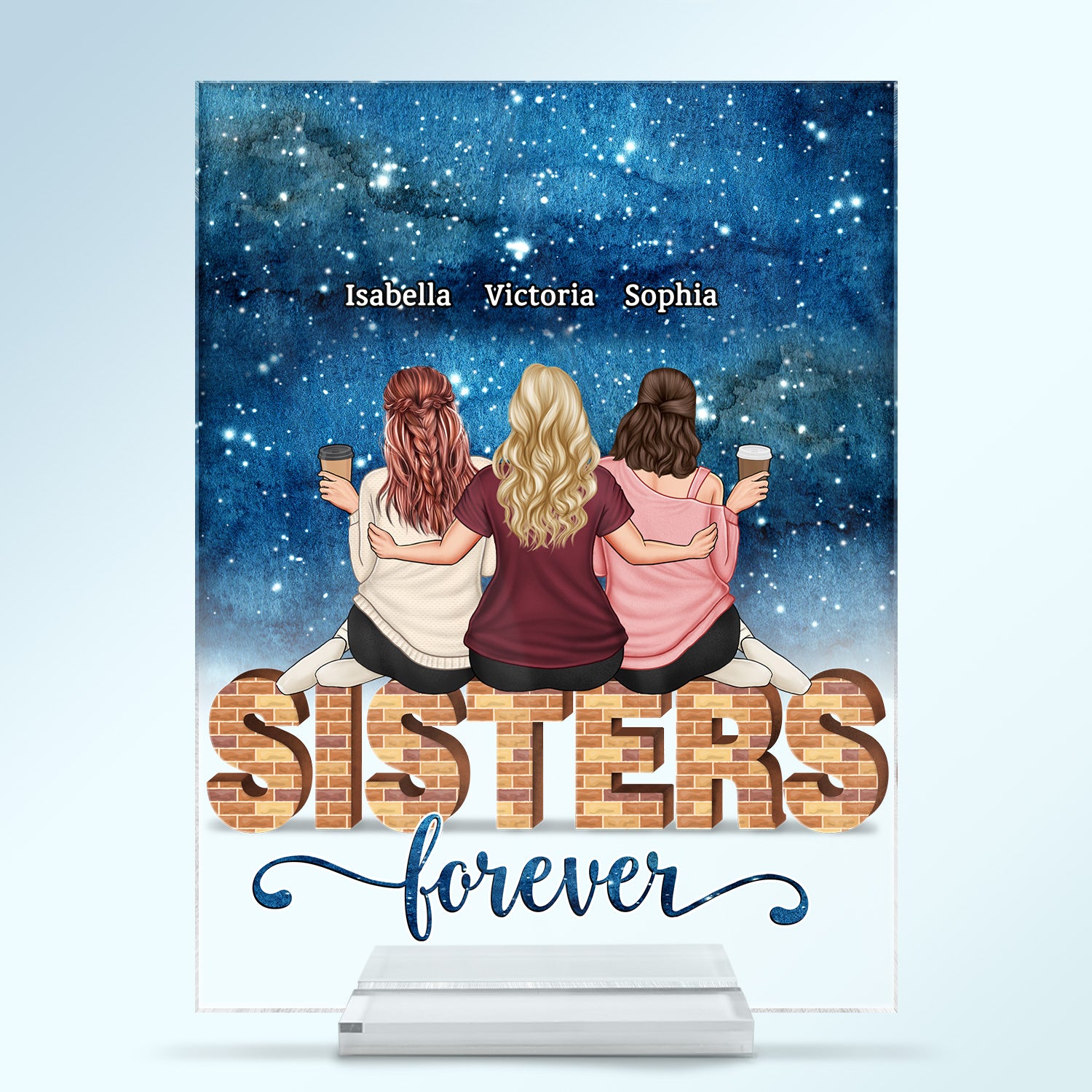 Besties Brothers Sisters Sibling Forever The Greatest - Gift For Family And Friends - Personalized Custom Vertical Rectangle Acrylic Plaque