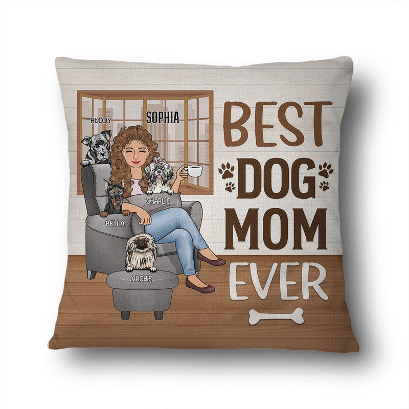 Thank You Best Dog Mom Ever - Mother Gift - Personalized Custom Pillow