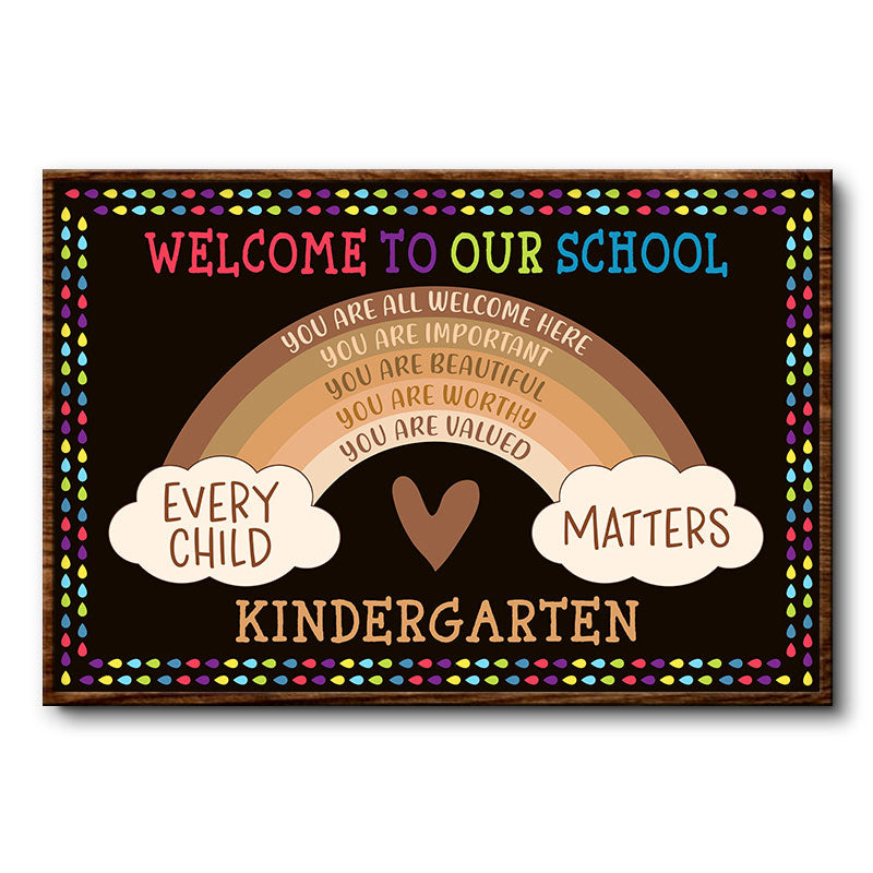 Welcome To Our School - Teacher Gifts - Personalized Custom Poster