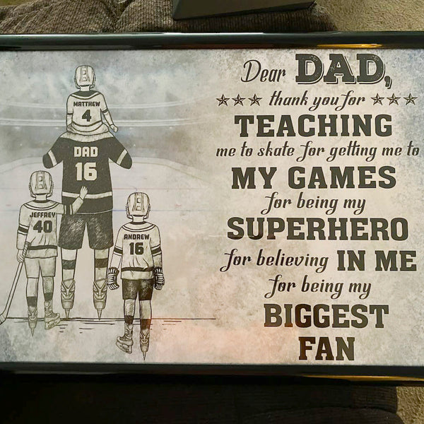 Personalized Hockey Dad And Child Best Dad Ever Custom Pillow - Wander  Prints™