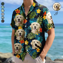 Custom Photo Tropical Vibes Pet Face - Personalized Hawaiian Shirt