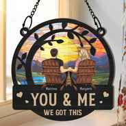 Branch Back Couple You & Me We Got This - Personalized Window Hanging Suncatcher Ornament