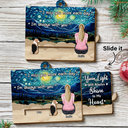 Pet Lovers,Pet Mom,Pet Dad,Christmas,Love,Memorial - My Hardest Goodbye I Miss You Memorial Dog Cat - Personalized Wooden Slide Ornament