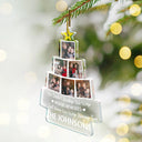 Gift For Bestie,Christmas,Love,Family - Custom Photo Bestie Family We Just Knew We Were Having Fun - Personalized Custom Shaped Acrylic Ornament