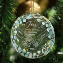 Wedding Anniversary,Gift For Couples,Gift For Husband,Gift For Wife,Happy - 1st Year Anniversary 1 Year Down Forever To Go Holding Hands - Personalized Circle Glass Ornament