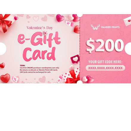 Wander Prints Valentine’s Day e-Gift Card