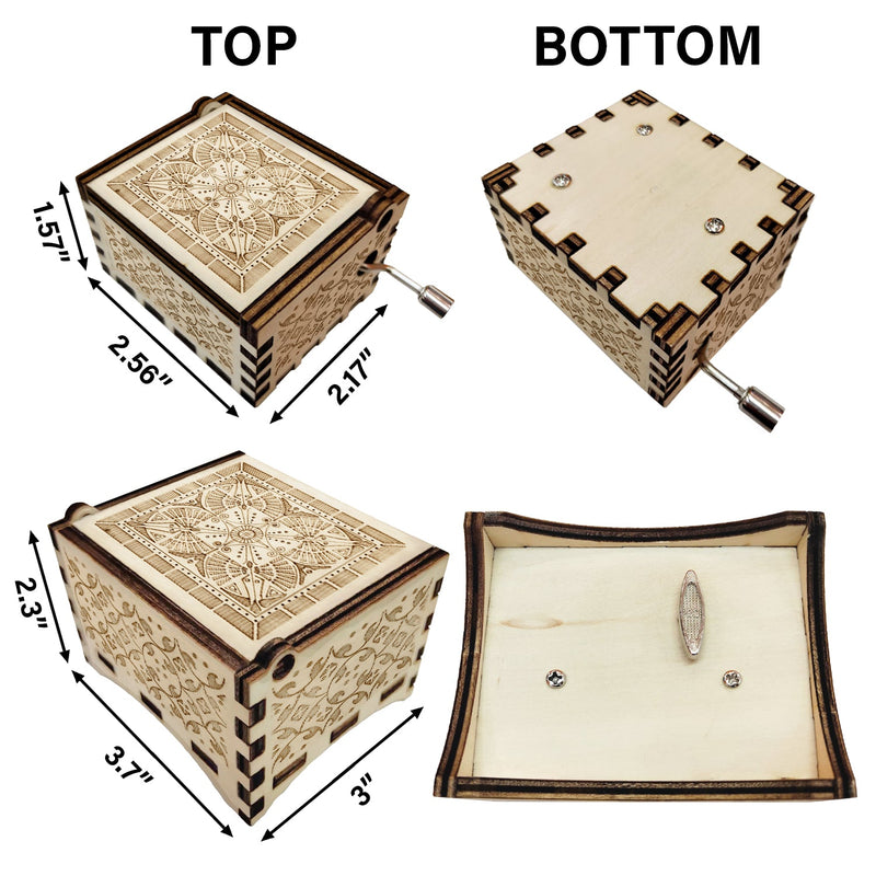 Custom Photo When You Miss Me - Loving, Memorial Gift For Family, Siblings, Friends - Personalized Spin Button, Hand Crank Music Box