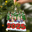 2025 Christmas Family A Whole Lot Of Love - Personalized Wooden Cutout Ornament