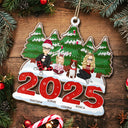 2025 Christmas Family A Whole Lot Of Love - Personalized Wooden Cutout Ornament