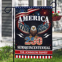 America 250th,Independence Day,Family,Happy,Top Market,Proud - 250 Years America Semiquincentennial - Personalized Flag