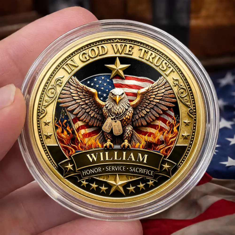 America 250th, Independence Day, Family, Proud, Custom Text - 250 Years Freedom We The People - Personalized Commemorative Keepsake Coin