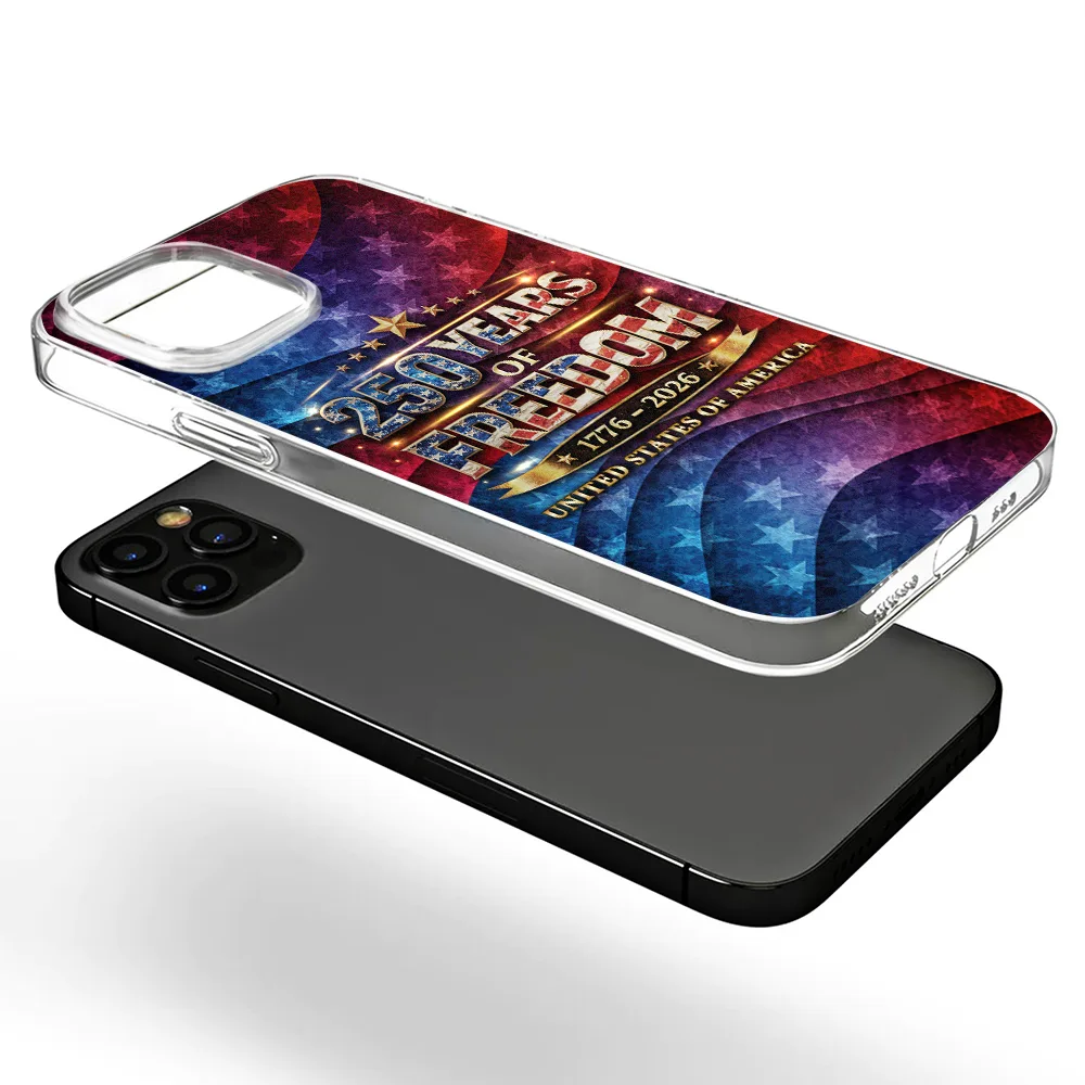 Independence Day,America 250th,Gift For Yourself,Happy,No Custom,Gift For Women,Gift For Men - 250 Years Of Freedom US Independence Day - Clear Phone Case