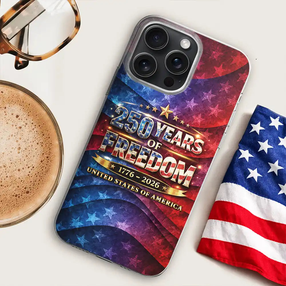 250 Years Of Freedom US Independence Day - Clear Phone Case