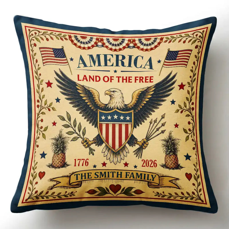 Independence Day,America 250th,Family,Gift For Bestie,Gift For Sibling,Gift For Grandparents,Gift For Yourself,Gift For Women,Gift For Men,Parents,Proud - 250 Years Of Freedom US Independence Day - Personalized Pillow