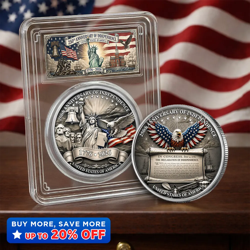250 Years Of Freedom Vintage American Eagle - Commemorative Keepsake Coin