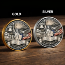 No Custom,America 250th,Independence Day,Gift For Yourself,Happy,Proud - 250 Years Of Freedom Vintage American Eagle - Commemorative Keepsake Coin