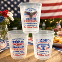 Independence Day,Family,America 250th,Proud - 250th Anniversary Thank You For Celebrating With Us - Personalized Frosted Cups