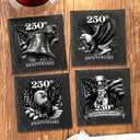 Independence Day,America 250th,Family,Gift For Yourself,Happy - 250th Anniversary US Independence Day - Personalized Slate Coaster