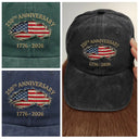 Independence Day,America 250th,Gift For Yourself,Happy,No Custom,Gift For Women,Gift For Men - 250th Anniversary US Independence Day - Vintage Washed Denim Cap
