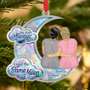 Gift For Bestie,Gift For Sisters,Love,Christmas - Besties Sister I Got To Choose Love You To The Moon - Personalized Metal Ornament
