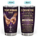 Top Market,Christian,Romantic,Gift For Couples,Vector - Couples I Choose You - Personalized Tumbler