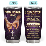 Top Market,Christian,Romantic,Gift For Couples,Vector - Couples I Choose You - Personalized Tumbler