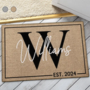 Monogram Family Name - Personalized Doormat