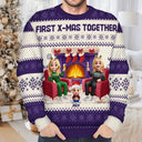 Gift For Couples,Parents,Pet Couple,Happy - 3D Effect Couple With Kids And Pets - Personalized Unisex Ugly Sweater
