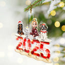 Gift For Couples,Gift For Husband,Gift For Wife,Gift For Boyfriend,Gift For Girlfriend,Parents,Gift For Mother,Gift For Father,Family,Pet Lovers,Pet Mom,Pet Dad,Pet Couple,Cat Lovers,Cat Mom,Cat Dad,Cat Couple,Dog Lovers,Dog Mom,Dog Dad,Dog Couple,Christmas,Gift For Sibling,Gift For Sisters,Gift For Brothers,Gift For Bestie,Happy - 3D Sea Glass Christmas Family And Friends - Personalized Custom Shaped Acrylic Ornament