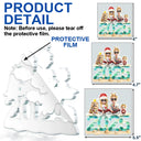 Gift For Couples,Gift For Husband,Gift For Wife,Gift For Boyfriend,Gift For Girlfriend,Parents,Gift For Mother,Gift For Father,Family,Pet Lovers,Pet Mom,Pet Dad,Pet Couple,Cat Lovers,Cat Mom,Cat Dad,Cat Couple,Dog Lovers,Dog Mom,Dog Dad,Dog Couple,Christmas,Gift For Sibling,Gift For Sisters,Gift For Brothers,Gift For Bestie,Happy - 3D Sea Glass Christmas Family And Friends - Personalized Custom Shaped Acrylic Ornament