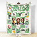 Gift For Women,Gift For Bestie,Gift For Sisters,Gift For Sibling,Love - 3D Besties Sisters Sending You Big Hugs - Personalized Fleece Blanket, Sherpa Blanket