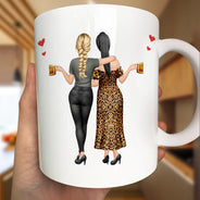 Gift For Bestie,Gift For Women,Top Market,Happy - 3D Besties Thank You For Being My Unpaid Therapist - Personalized Mug