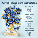 Gift For Mother,Gift For Grandma,Gift For Women,Love,Top Market - 3D Crystal Effect Roses Mom’s Everlasting Love - Personalized Custom Shaped Acrylic Plaque