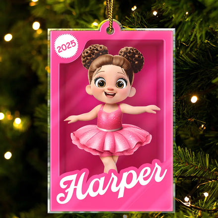 3D Effect Kid In Toy Box - Personalized Custom Shaped Acrylic Ornament