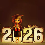 3D Effect Congrats Graduation - Personalized Custom Shapes Light Box