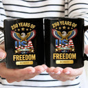 America 250th, Independence Day, Gift For Men, Gift For Yourself, Proud, Icon - 3D Effect 250 Years Of Freedom - Personalized Mug