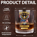 America 250th,Independence Day,Gift For Men,Gift For Yourself,Proud,Icon - 3D Effect 250 Years Of Freedom - Personalized Whiskey Glass