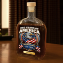 America 250th,Independence Day,Gift For Men,Gift For Yourself,Proud,Icon - 3D Effect 250th Anniversary - Personalized Whiskey Bottle